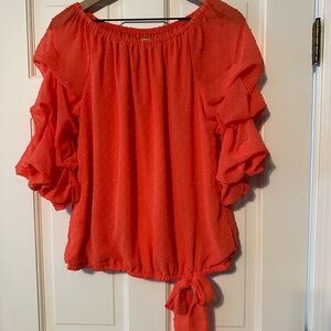 Textured Polka dot Top